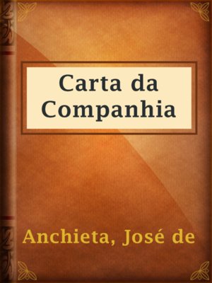 cover image of Carta da Companhia